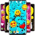 cute emoji live wallpaper android application logo